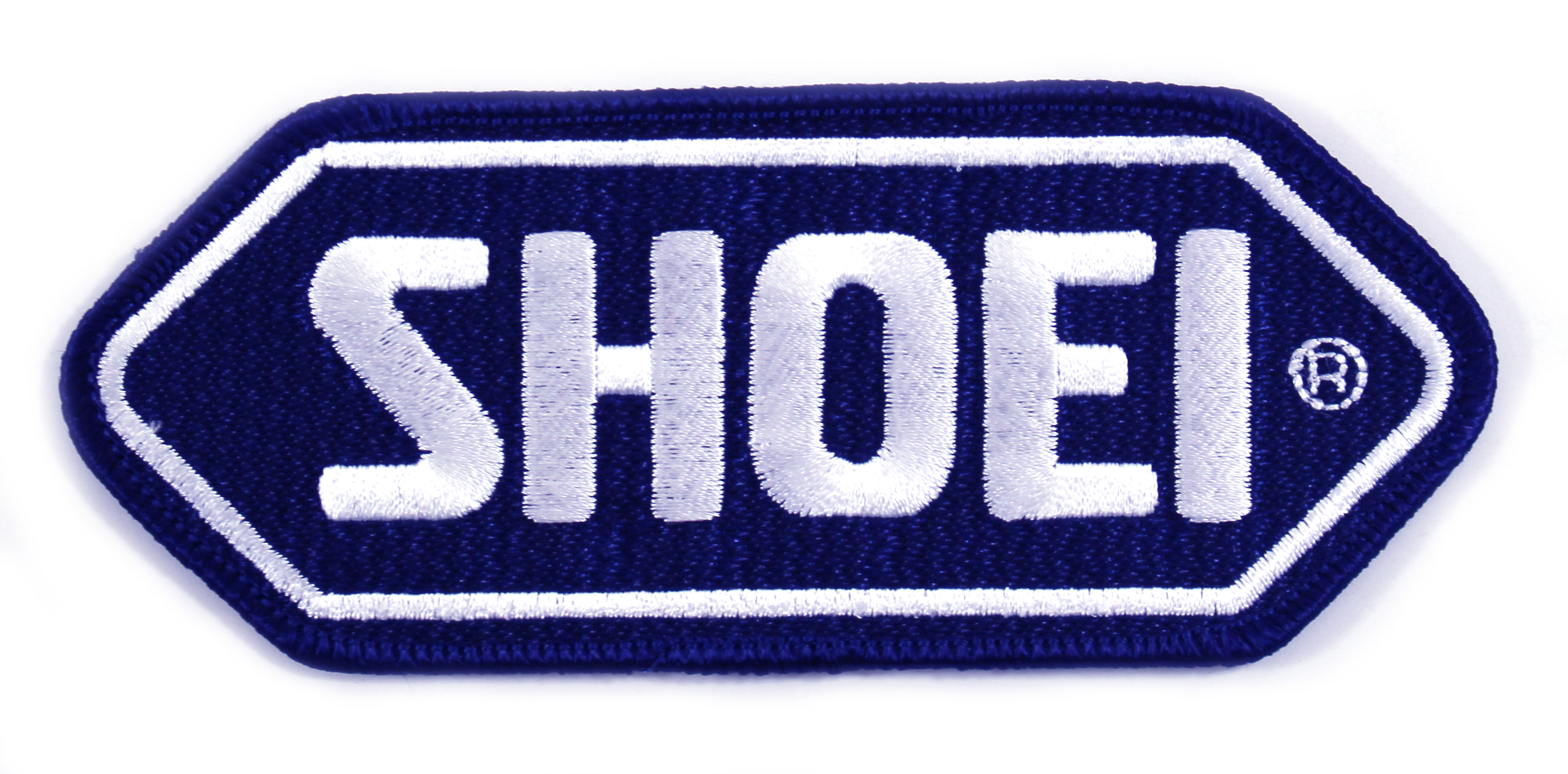 SHOEI Aufnäher Basis Blau, Logo Weiß